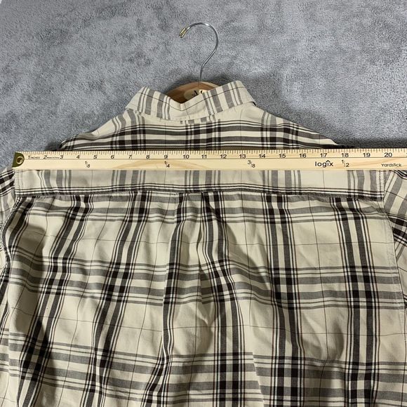 Dockers Plaid Button Up Cotton Pocket Long Sleeve Short Size Large Men’s - Picture 10 of 12